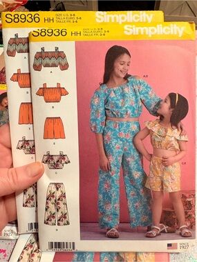 BN UNCUT SIMPLICITY 8936 HH GIRLS TODDLERS SEWING PATTERNS